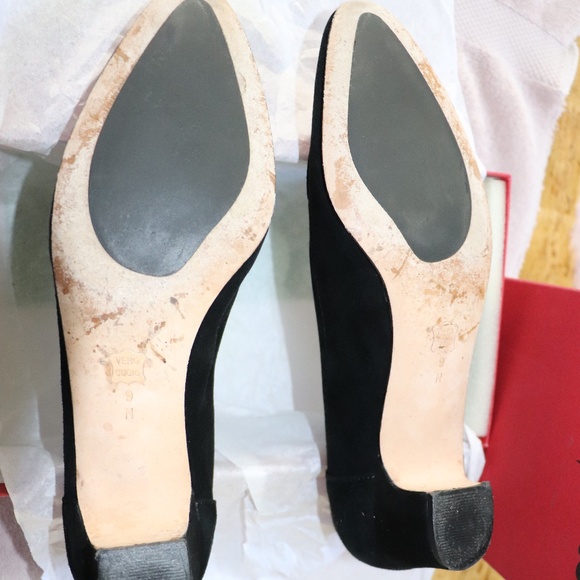 Vaneli Black Suede Kitten Heel Loafer - Picture 5 of 7